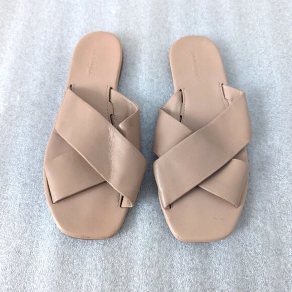 Banana Republic Crossover Slides Size 7 Blush Color Summer - Picture 2 of 5